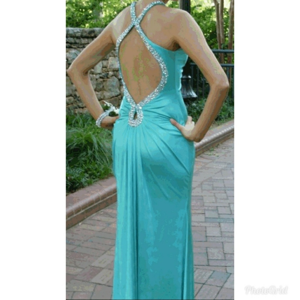 Seafoam w/ crystals Prom/Formal Dress